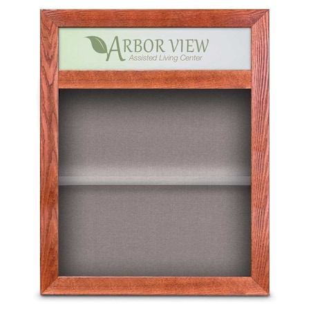 United Visual Products Outdoor Enclosed Combo Board, 42"x32", Satin Frame/Grey & Buff UVCB4232OD-GREY-BUFF